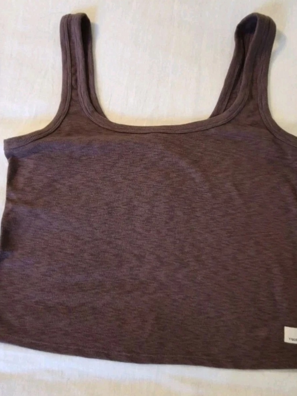 Vuori Brown Ribbed Tank Top